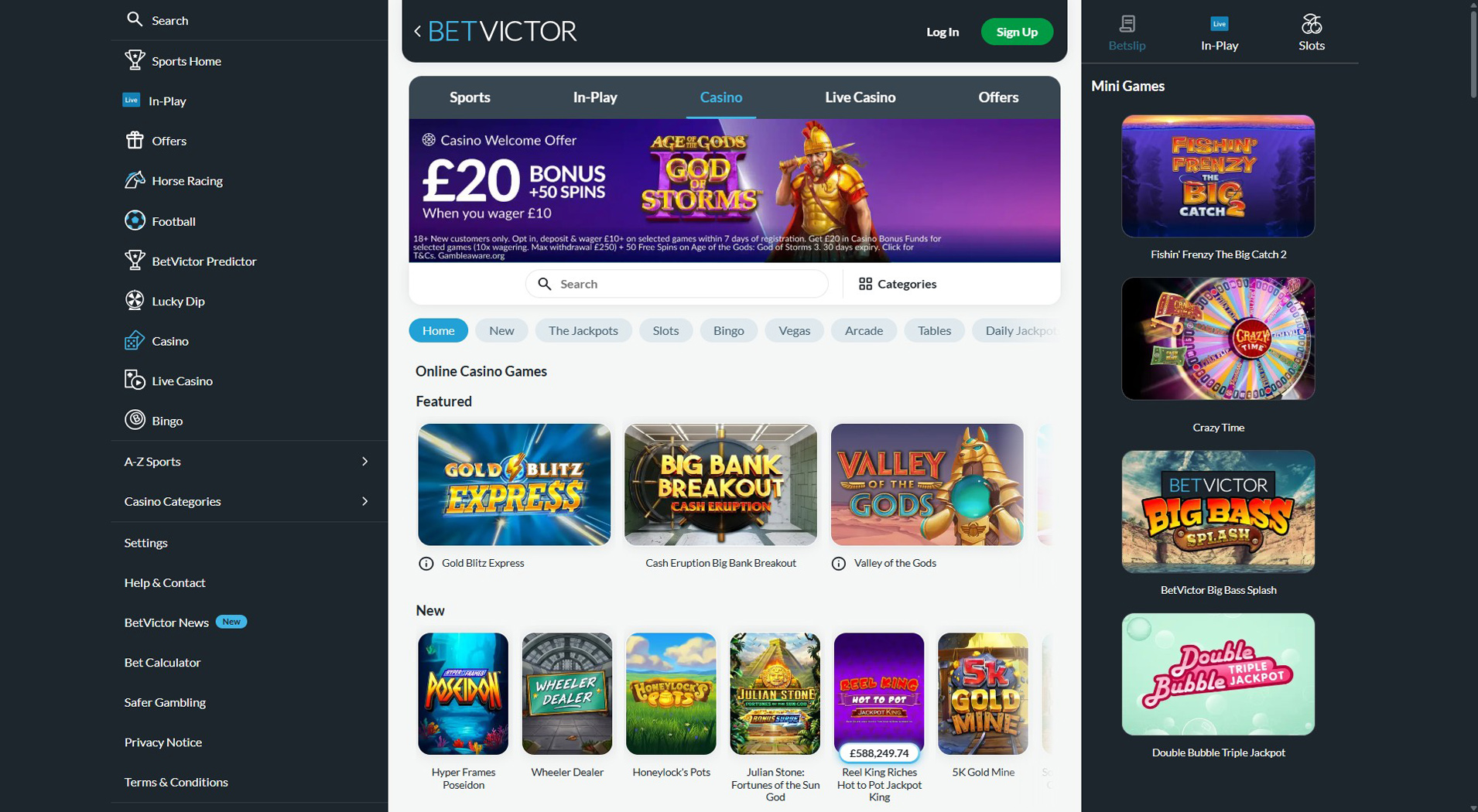 10. BetVictor Casino - Reliable Sofort Casino Pick