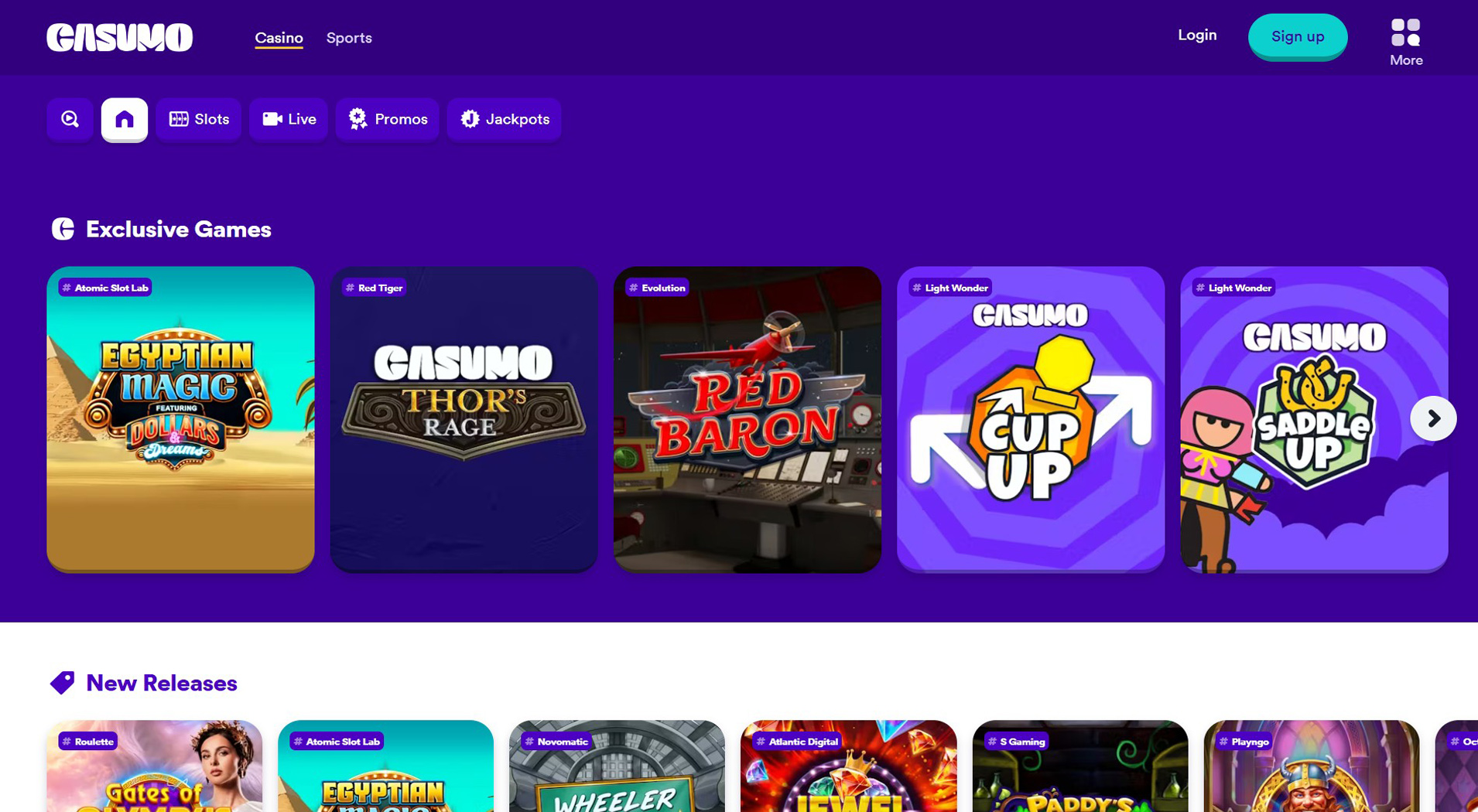 1. Casumo - Best Sofort Casino Pick