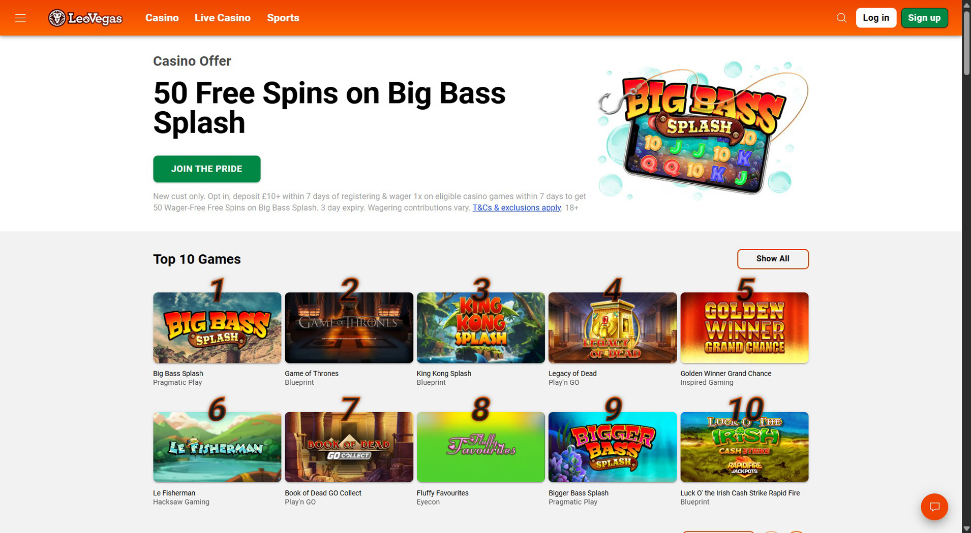 9. LeoVegas - Easy Sofort Casino Setup