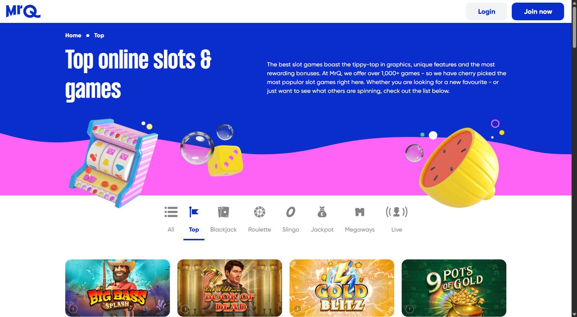 5. MrQ Casino - Mobile Sofort Casino Choice
